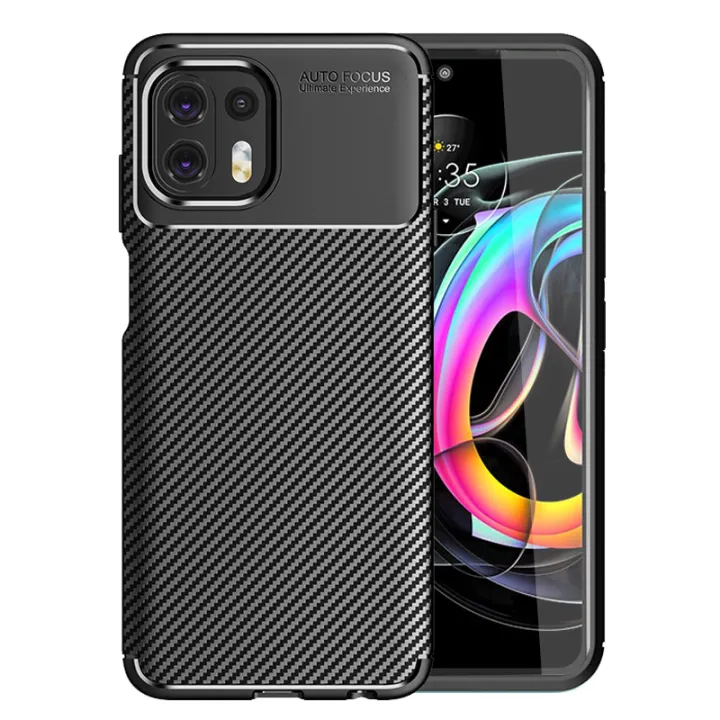For Motorola Moto Edge 20 Lite / Fusion Case - Carbon Autofocus Back ...