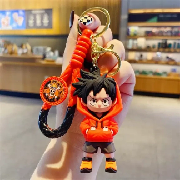 Shipping Cartoon Characters Luffy Key Rings Anime Silicone Key Rings Cute With Cartoon Character ...